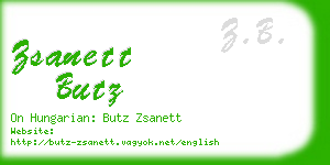 zsanett butz business card